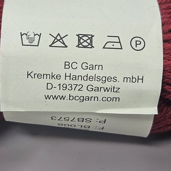 BC Garn Bio Balance Pure Organic Wool Cotton Red 50g YS - Picture 6 of 6